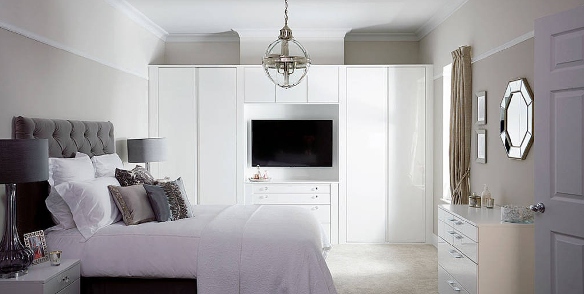 Modern handleless bedroom - Flow Gross White